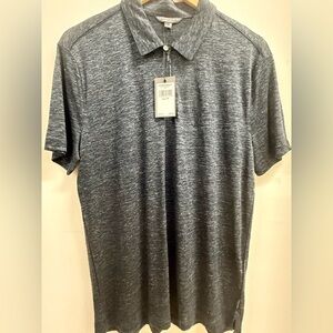 NWT John Varvatos Heather Midnight- Gray Polo Shirt
